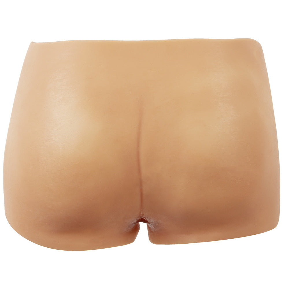 you2toys ultra realistic vagina pants for strap on harnesses; flesh-toned and lifelike.