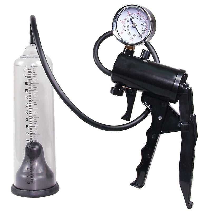 you2toys penis pump for achieving a stiffer and stronger erection, clear plastic cylinder.