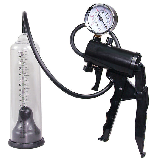 you2toys penis pump for achieving a stiffer and stronger erection, clear plastic cylinder.