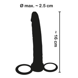 You2Toys anal probe dildo, grey silicone, with textured shaft and flared base for pleasure.