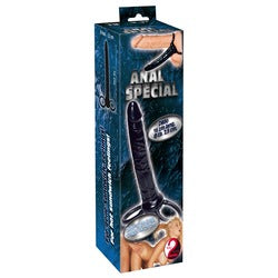 A ribbed, black anal dildo from You2Toys, designed for prostate stimulation and pleasure.