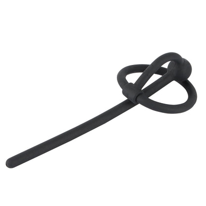 you2toys penisplug for urethral play, featuring a glans ring for cock and ball bondage.