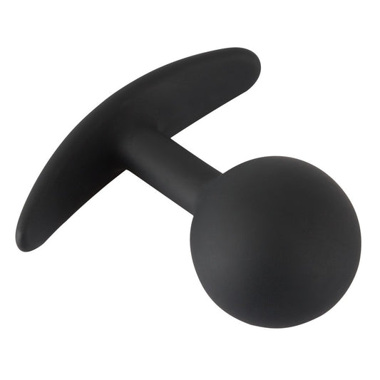 You2Toys backdoor friend medium butt plug, smooth grey silicone for anal play