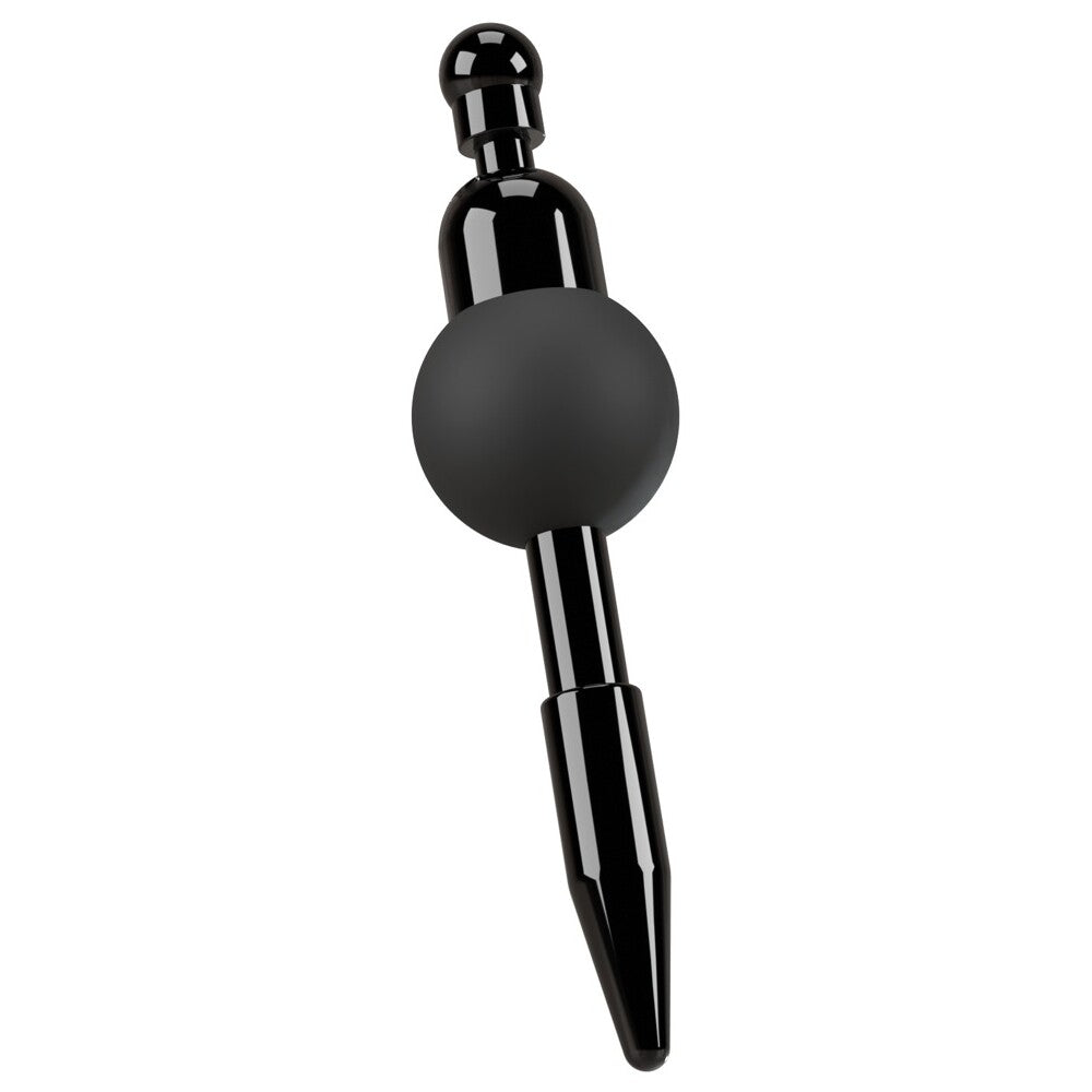 Silver metal vibrating penis plug for cock and ball bondage by you2toys.