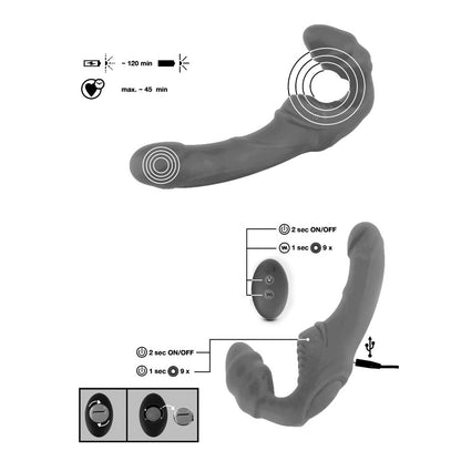 The You2Toys vibrating strapless strap-on 2, a realistic-looking dildo made from skin-safe material.