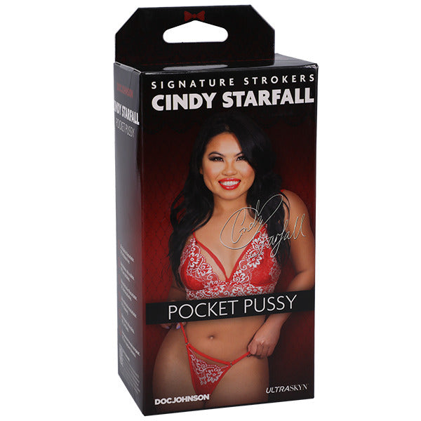 doc johnson signature strokers cindy starfall pocket pussy for adult fun, realistic texture