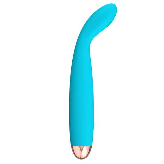 Blue you2toys cuties mini vibrator with smooth silk-touch finish, rechargeable for discreet pleasure.
