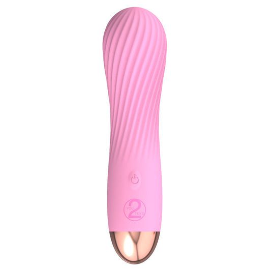 Pink you2toys cuties mini vibrator with smooth silk touch finish, rechargeable and discreet for personal pleasure.