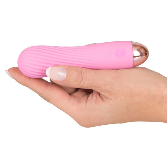 Pink you2toys cuties mini vibrator with a silky smooth finish, rechargeable for intimate pleasure.