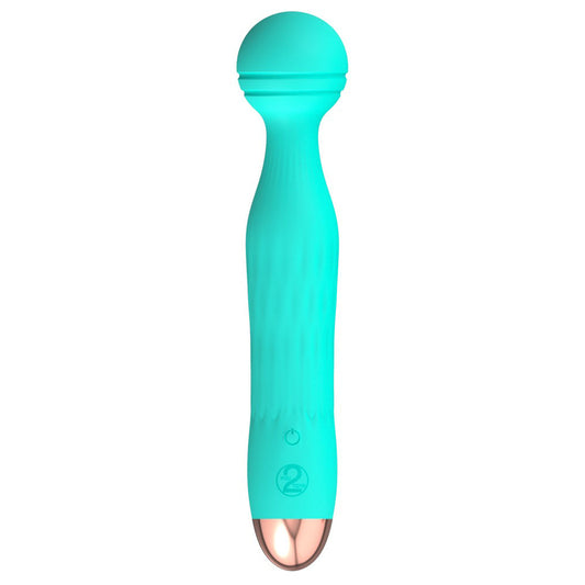 A cute, rechargeable mini vibrator from You2Toys, in a silky smooth green finish.