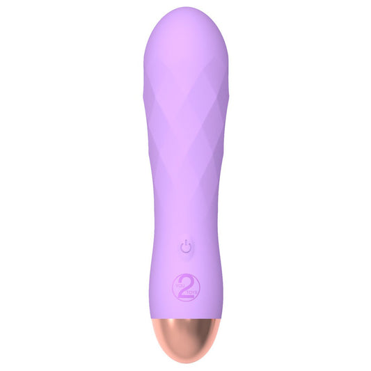 Purple mini vibrator by you2toys, made with silky smooth material and rechargeable for fun.