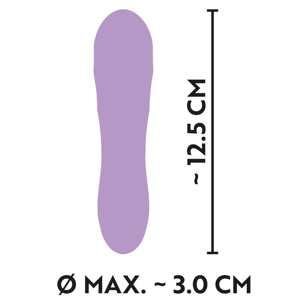 Purple you2toys cuties mini vibrator in a smooth, silk-touch finish, rechargeable for pleasure.