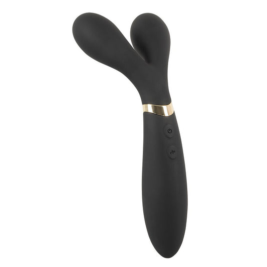A pink couple's vibrator with two rounded ends, ideal for shared intimate pleasure.