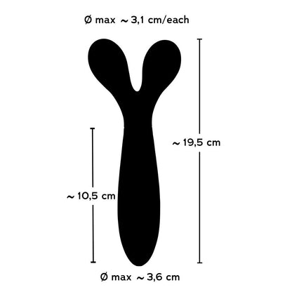 Couple vibrator in a smooth, skin-safe material, ideal for intimate pleasure with a partner.