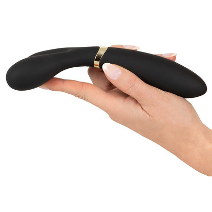 Couple's vibrator in a unique design, possibly made of silicone, for shared pleasure