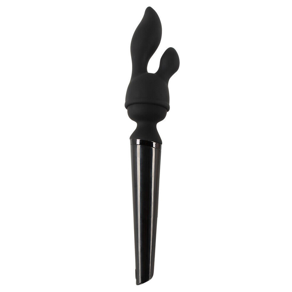 You2Toys super strong wand vibrator with two attachment heads, grey and purple finish.