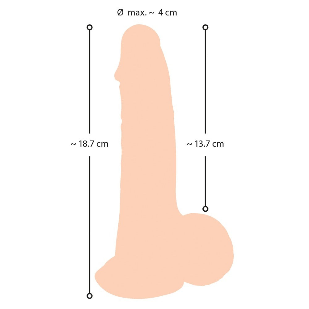 Natural-toned, realistic skin dildo from You2Toys with a movable foreskin for extra sensation.