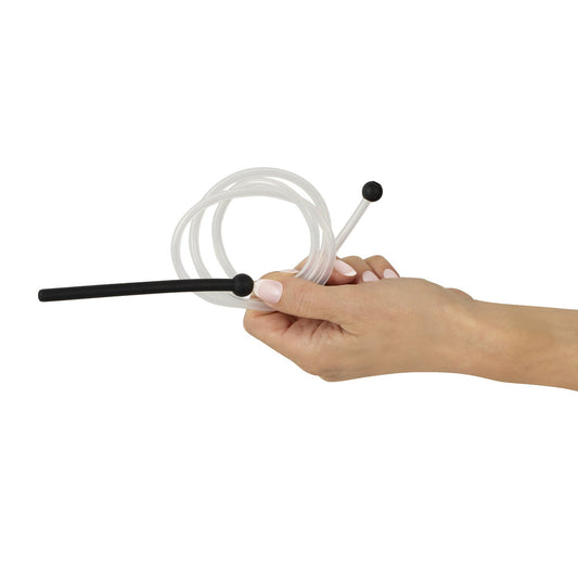 Stainless steel piss to mouth dilator from you2toys, a medical instrument for urethral play.