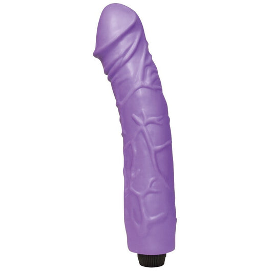 Giant penis-shaped vibrator in a fleshy tone, with a textured finish for extra fun.