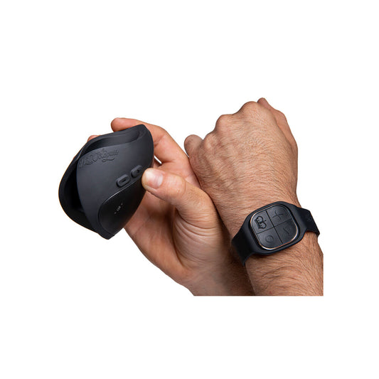Various Toy Brands pulse solo lux guybrator, black and silver with textured detailing.