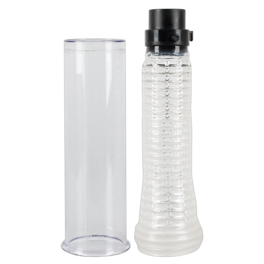 You2Toys vibrating multi pump 2 in 1 masturbator for penis development, detailed view.