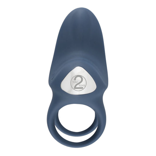 You2Toys rechargeable silicone vibrating double love ring for enhanced pleasure.