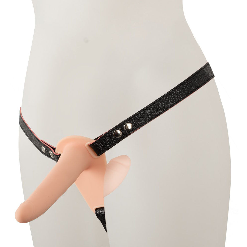 You2Toys soft touch silicone vibrating double strap on sex toy with a rechargeable feature