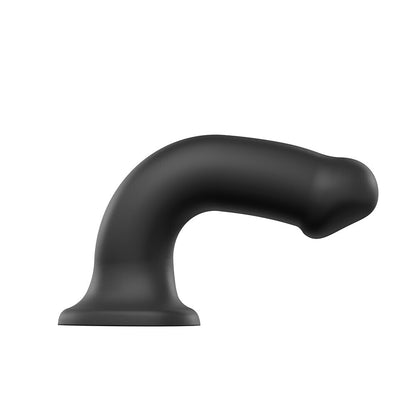 Love Kinx strap-on dildo: medium, black, dual density silicone, bendable for versatile play