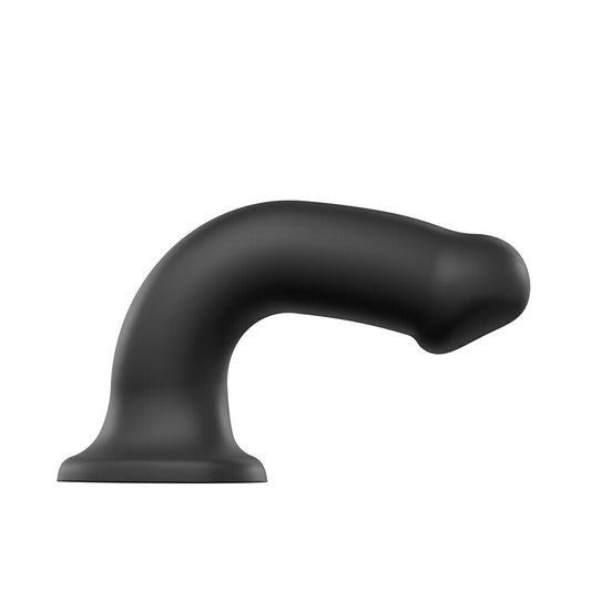 Extra large, bendable black silicone dual density dildo by Strap On Me
