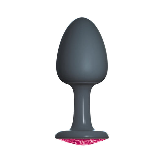 Dorcel medium geisha butt plug in ruby red with jewelled embellishment for anal play.