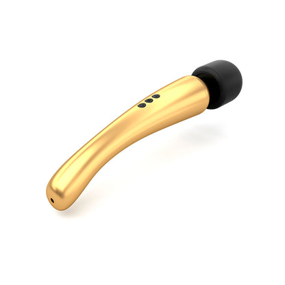 Dorcel mega wand massager in gold, rechargeable for powerful, luxurious pleasure.
