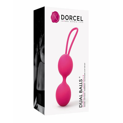 Dorcel soft touch geisha orgasm balls in pink, featuring a smooth, dual-ball design.