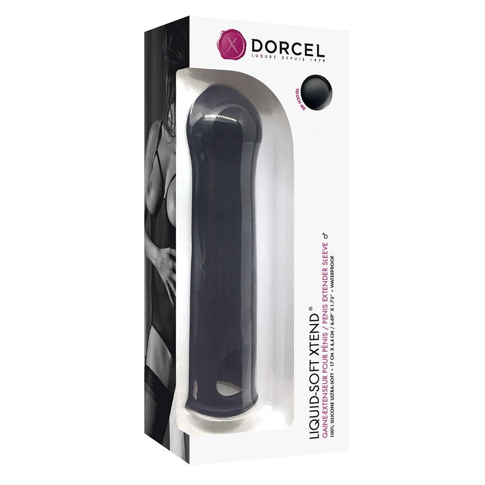 Dorcel soft, clear penis sleeve designed for comfortable extension and enhanced pleasure.