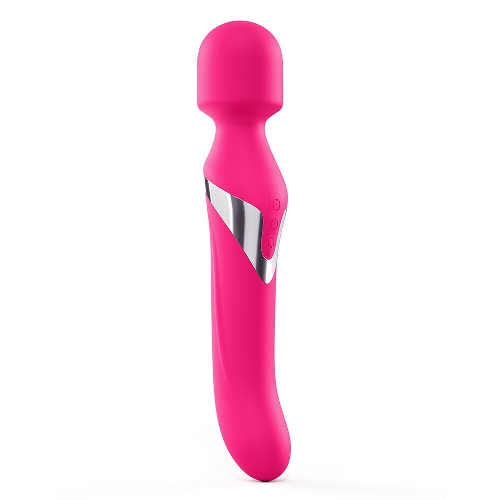 Dorcel dual orgasms wand massager, a sleek black pleasure device for intimate exploration.