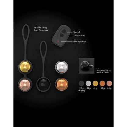 Dorcel training balls: remote-controlled geisha balls for kegel exercises, with a smooth finish.