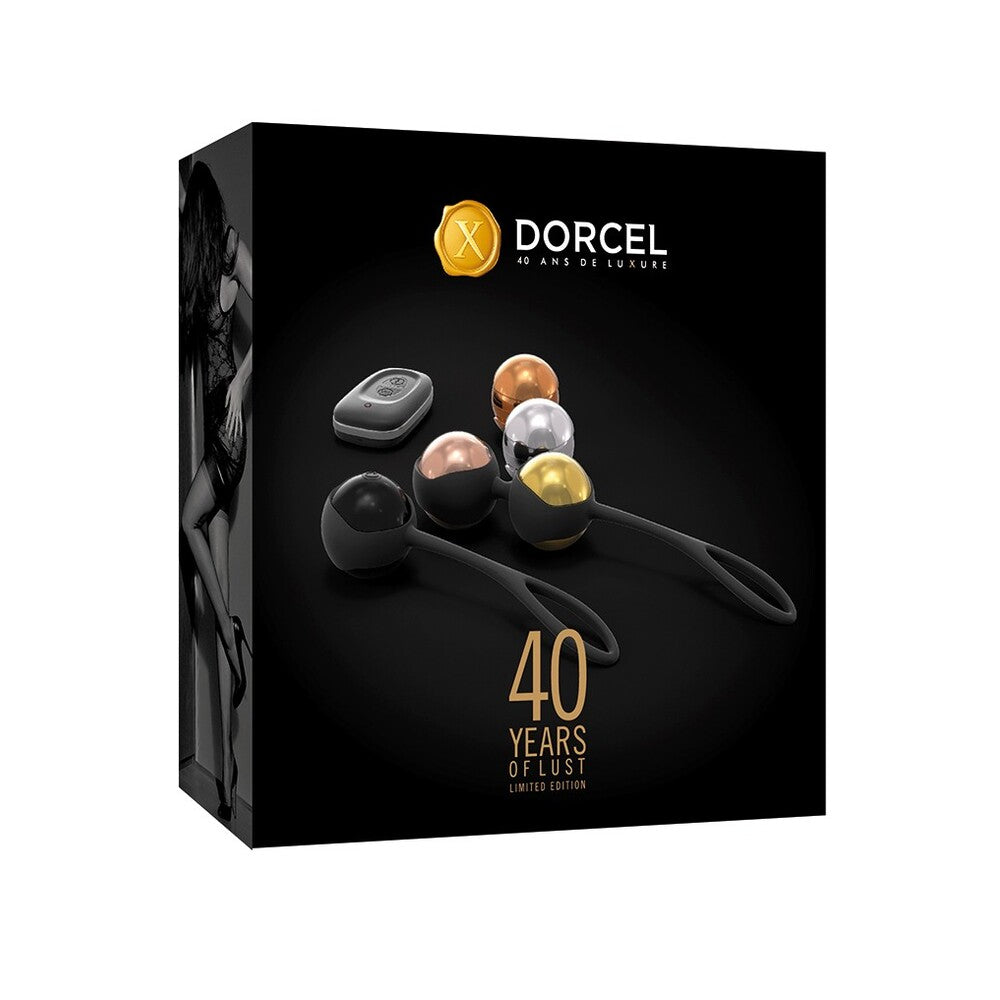 Remote controlled geisha balls for kegel exercise, dorcel training aid with smooth finish.