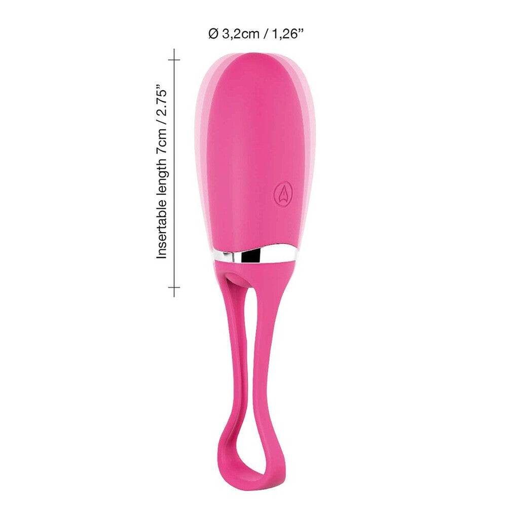 Dorcel remote control vibrating egg in purple, a discreet pleasure toy.
