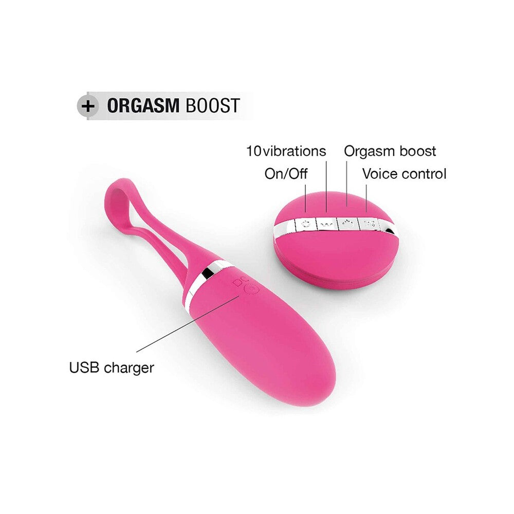 Dorcel vibrating egg with remote control, purple silicone, remote control toy