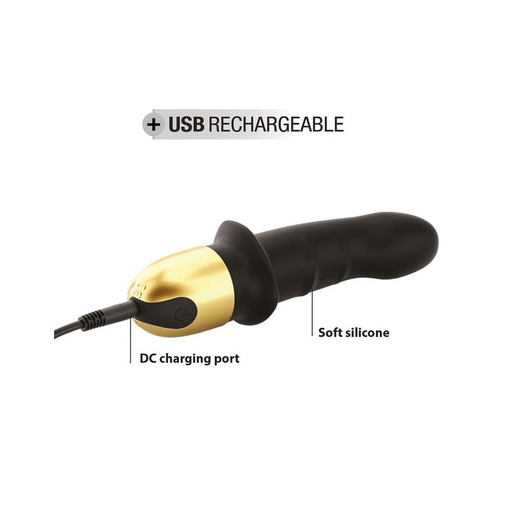 The Dorcel Mini Lover 2, a sleek, rechargeable vibrator in black with a smooth finish.
