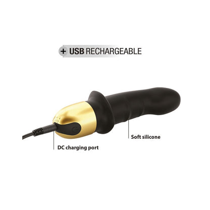 The Dorcel Mini Lover 2, a sleek, rechargeable vibrator in black with a smooth finish.