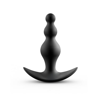 Small graduated anal beads for training, smooth finish, see-through, likely silicone.