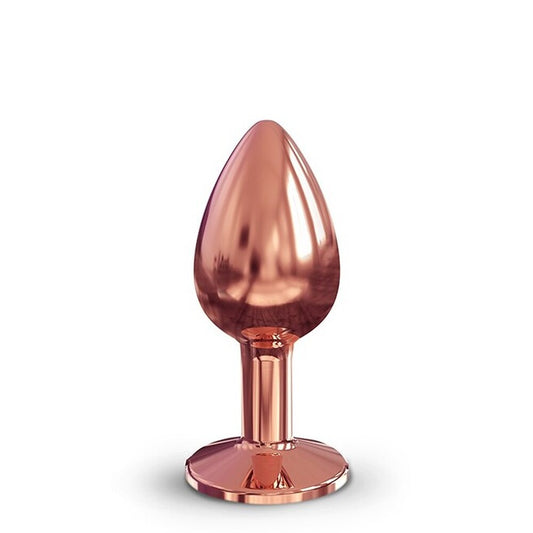 Rose gold, small Dorcel diamond butt plug; a sparkly little pleasure object.