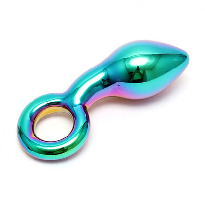Rimba kaleigh dildo in multi coloured glass with a smooth, sensual finish
