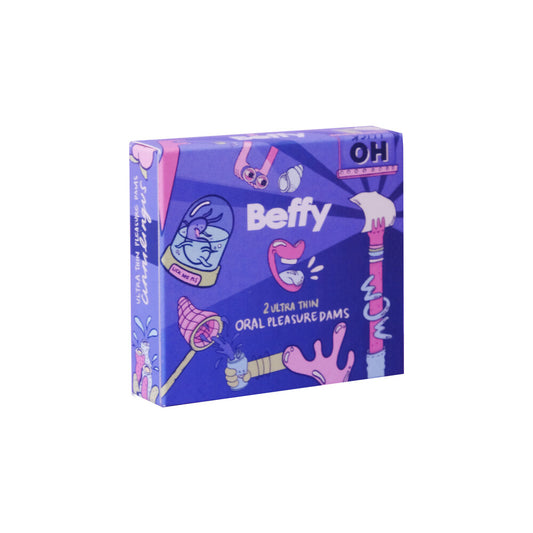 Beffy ultra thin oral dams, two pieces, for safer oral sex, by Various Drug Stores.