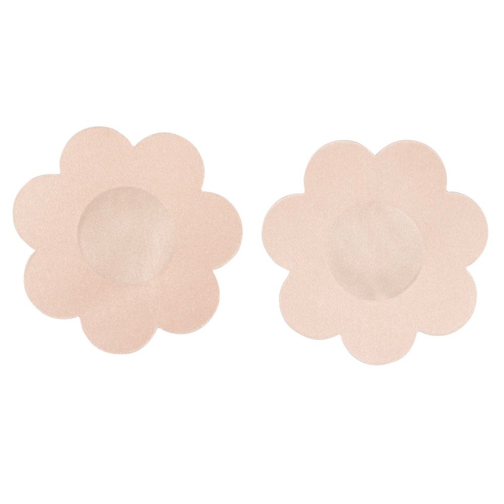 Six pairs of flesh-toned, seamless nipple covers for a smooth, discreet look under clothing.