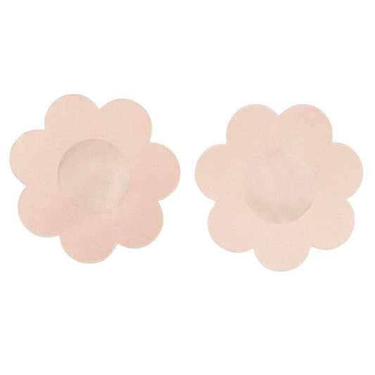 Six pairs of flesh-toned, seamless nipple covers for a smooth, discreet look under clothing.