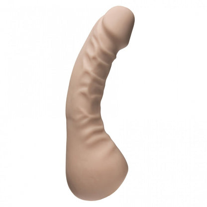 Doc Johnson mangina dildo masturbator, realistic skin-toned pleasure toy with detailed internal texture.