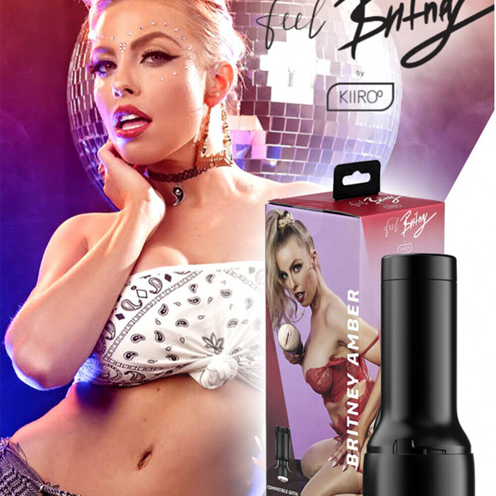 Kiiroo Britney Amber Feelstar stroker masturbator, flesh-toned silicone with textured interior for enhanced pleasure.
