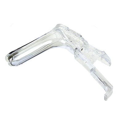 Rimba disposable speculum, a translucent single-use medical instrument for examinations, from our range of medical supplies.