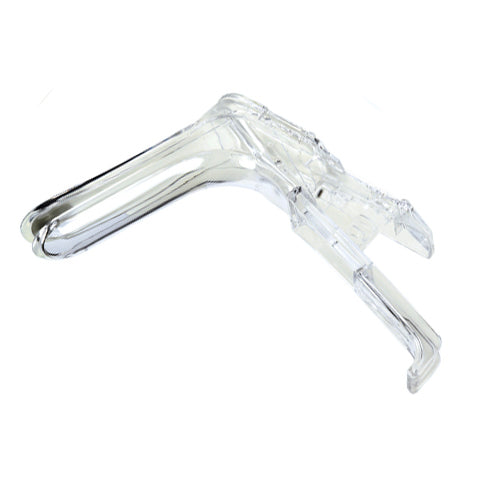 Rimba disposable speculum, a translucent single-use medical instrument for examinations, from our range of medical supplies.